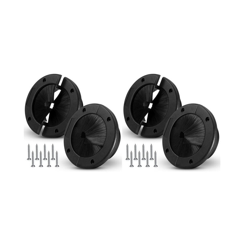 4 Pack 6Inch Round Brush Grommet Raised Floor Airflow Management For Home Data Center Wall Floor Cable Management 4712913417993