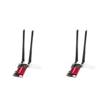 2X WiFi 6 PCIe AX900 Netwerkkaart 5.4 Dual-Band 2.4G/5.8GHz Externe Antennes Gaming/PC Adapter voor Win10/11