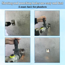 4X Square Drill Hole Opener Electric Hammer Hole Expansion Plumber Electrician Wall Slotting Installation Socket Tool