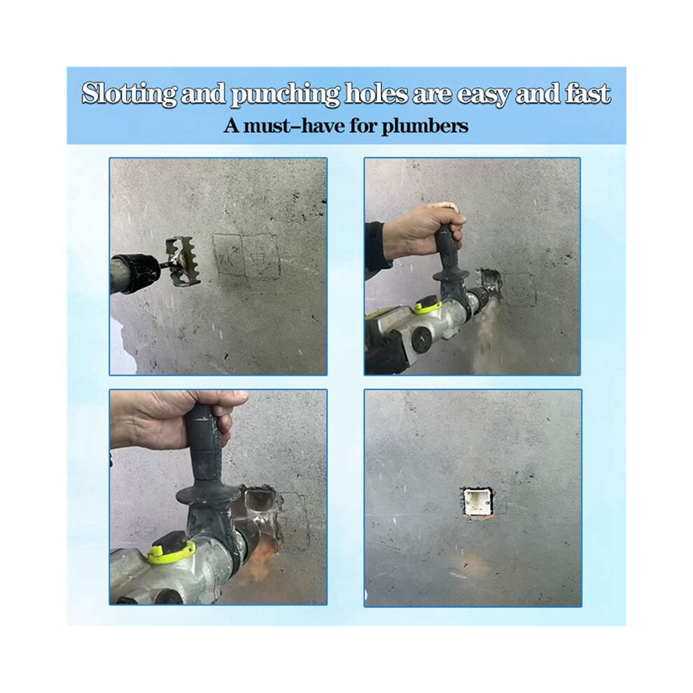 4X Square Drill Hole Opener Electric Hammer Hole Expansion Plumber Electrician Wall Slotting Installation Socket Tool 6031610851397