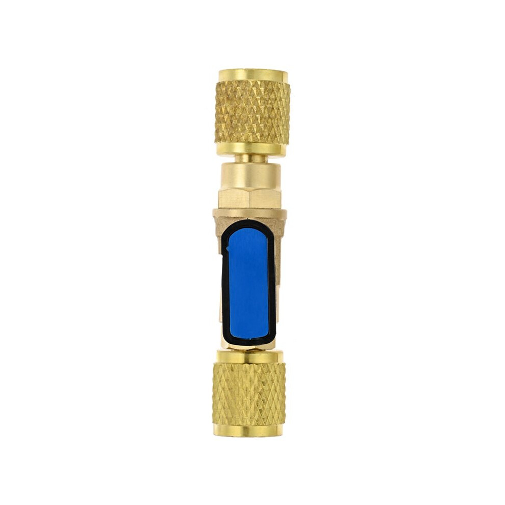 3Pcs 1/4Inch Sae Female Adapter 7/16Inch-20 Unf Brass Shut-Off Valve Air Conditioner Refrigerant Valve 4711884790173