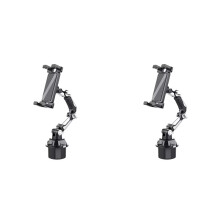 2X Autobeker Telefoonhouder Verstelbare Auto Waterbekerhouder Lange Gewrichtspositie Mobiele Telefoon Tablet Computer Autobeugel