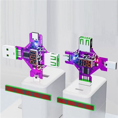 2X 2in1 PD3.1 28V Fast Protocol Charge Trigger Decoy Voltmeter  QC PD 5V 9V 12V 15V 20V Trigger Voltage Detector
