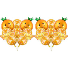 20X Palloncino con Frutta Arancione Bellissimo Palloncino In Foil Arancione Palloncino con Pellicola di Frutta Adatto per La Decorazione A Tema di