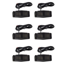 6X Gerookte Amberkleurige LED-Markeringslamp voor de Grille van voor , voor , , voor , Vrachtwagen, Vrachtwagen, Voorste Dubbele