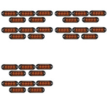 30 Stuks 12V-24V 4LED Auto Zijmarkeringslichten Richtingaanwijzers Zij-Indicatorlichten Achterlicht voor Aanhangwagens Vrachtwagens Geel