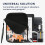kwmobile Neoprene e-Reader Pouch Size 6" eReader - Universal eBook Sleeve Case with Zipper, Wrist Strap - Orange/Black/White 5
