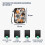 kwmobile Neoprene e-Reader Pouch Size 6" eReader - Universal eBook Sleeve Case with Zipper, Wrist Strap - Orange/Black/White 2