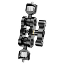 TM-5 Articulating Magic Arm with Dual for Tripod Phone Clip 1/4inch Screw for LED Light LCD Monitor Microphone
