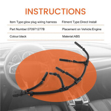 8 Pièces Faisceau de Câbles de Pont de Bougie de Préchauffage de Moteur 070971277B pour Transporter 2003-2010 2.5 TDI 07Z971277A, 074972095B