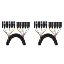 2X 8-Kanaals 2 M Professionele Multimedia 3-Pins XLR-Kabel Mannelijk Naar Vrouwelijk Gebalanceerde Audio-Verlengkabel