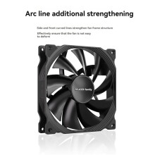 4X TEUCER AF14025 PC-Koelventilator 4PIN PWM 140 mm Computerbehuizing Koelsysteemventilator Geluidsarm PC Gamer CPU-Koeler Zwart