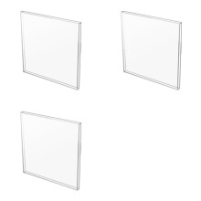 3X Vinyl Record Display Case Acrylic Wall Mount Holder for 12-Inch Vinyl Records Album Record Shelf Vinyl Record