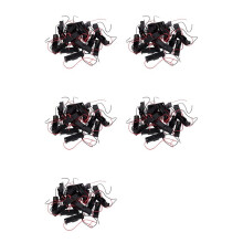 100 Custodia da 2 Pezzi con Custodia per Batterie Aa da 2 Fili Nera