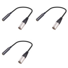 3X XLR Male to 1/4 Inch Female Cable,3 Pin Male to 6.35mm Socket Audio Cord, XLR Male to 6.35mm Microphone Audio Cable