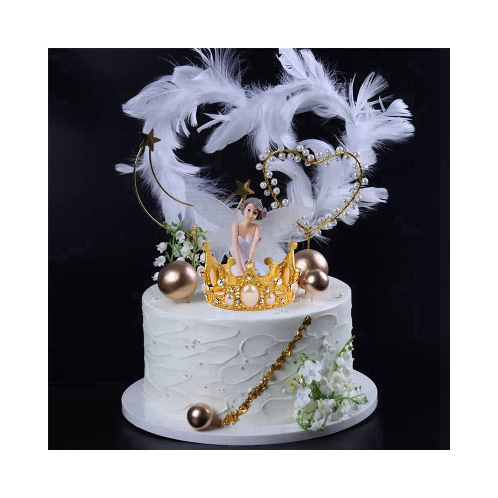 8Pcs Gold Crown Cake Topper Princess Crown Cake Decorations for Birthday, Wedding, Party and Baby Shower Crown-image-OPC-PVRYYJH-NEW
