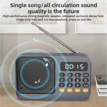 6X Radio FM, Radio DAB, Portátil, Pequeña, Recargable, para Emergencias, para Radioaficionados, con , Minialtavoz Vintage, Reproductor MP3 A