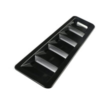 4X Car Hood Air Intake Scoop, Vent Louver Cooling Panel, Hood Air Intake Panel, ABS,17X5 Inches Bright Black
