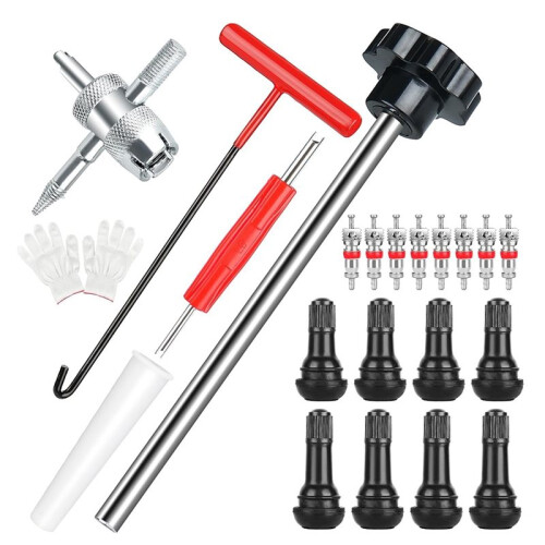 2X Quick Change Tire Valve Tool Kit, Tire Valve Stem Core Replacement Tool Kit, Perfect Tool for Replacing Leaking Valve 1