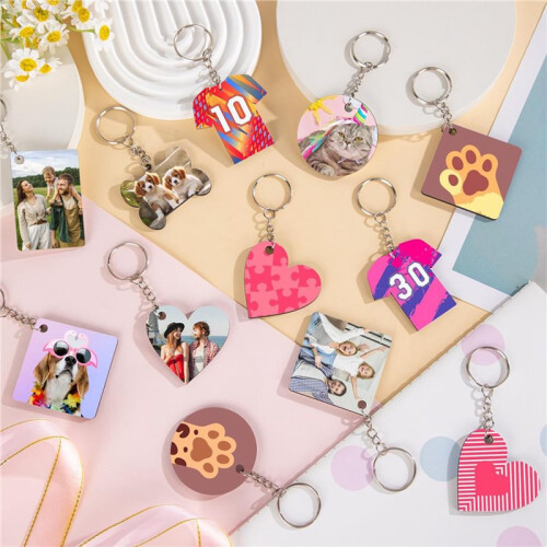 360 Pcs Sublimation Keychain Blanks,Double Sided Acrylic Rectangle Sublimation Key Chains Bulk,for DIY Keychain Crafting 2