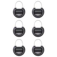6X Elektronischer Zeitschloss-Timer-Schlossbehälter, Multifunktions-Zeitschlossbehälter für Spielzeug, Schwarz