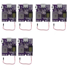 6pcs 22.5W Power Bank Bidirectional Fast Charging Mobile Power Module Circuit Board with Type-C USB Suppor PD/QC3.0 2.0