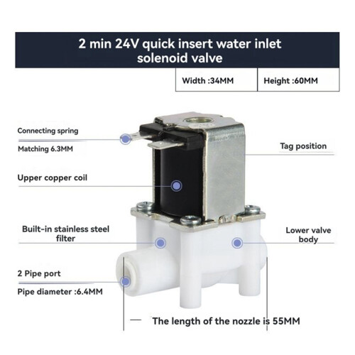 2X Magnetic Water Control Valve Pneumatic Pressure Controller  Diverter(24v) 2
