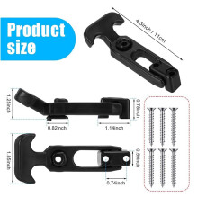 Flexible Rubber Draw T Handle Hasp Rubber Draw Latches with Screws for Hood Cooler Tool Cabinet Boat 4 Pcs