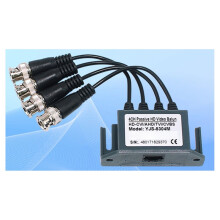 2X Transmisor de Video Balun BNC UTP CAT5 de 4 Canales para Cámaras de CCTV/Vigilancia. Transmisor Coaxial HD de 4 Vías Trend.