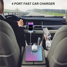 2X 4 Port 12V USB Outlet Charger,Dual PD & QC Multiple USB Port, USB C-Cigarette Lighter Replacement 12 Volt Socket