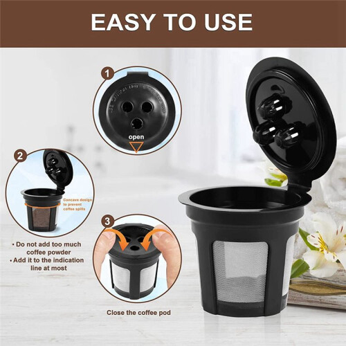 2 Pack Reusable Cone Coffee Filter & 4 Pack Reusable Coffee Pods for  Dual Brew Coffee Maker, Coffee Filter 2
