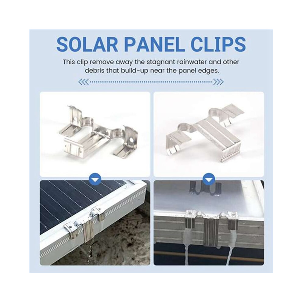 60Pcs Photovoltaic Panel Drainage Buckle Plate Solar Panel Water Drain Clip For Solar Panel Draining 40Mm 6032963072545