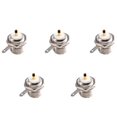 UHF Female SO239 Flange Mount RF Connector Adapter Test Converter Panel Chassis Mount Handle RF Coax Cable 10Pcs 2
