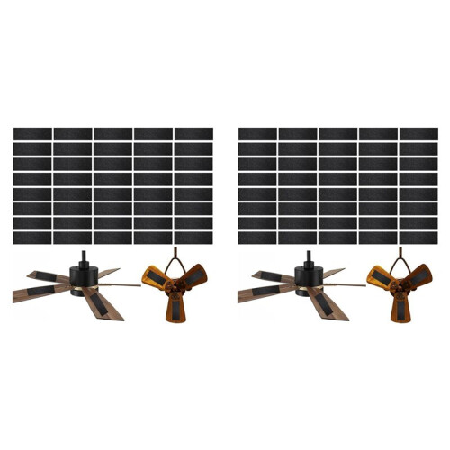 80er-Pack Deckenventilatorfilter für Flügel - Deckenventilator-Luftreiniger-Pads, Zubehör, Staubfänger - Ventilatorfilter