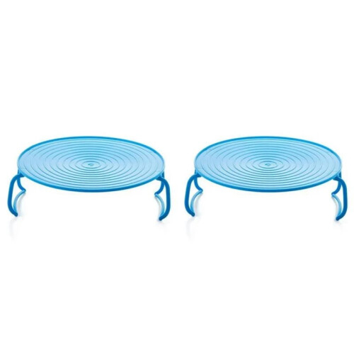 2X Microwave Heating Layered Steaming Tray Double-Layer Rack Bowl Rack Storage Rack Tools Kitchen Accessories