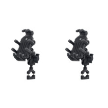 2X Motortelefoonhouder met Trillingsdemper, 1-Handbediening Motorfiets-Fiets-Scooter ATV-Stuurhouder