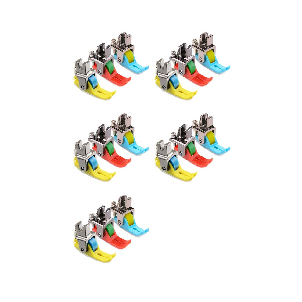 15 Pack Narrow Roller Presser Foot, Roller Presser Foot For Sewing Machine, Leather Roller Presser Foot 6033232233506