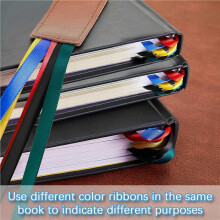 100 Pcs Bible Ribbon Bookmark Bulk Artificial Leather Christian Book Markers with 5 Colorful Ribbons for Books