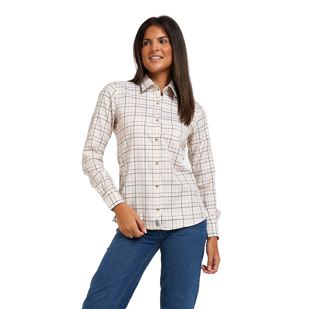 Jack Pyke Ladies Countryman Long Sleeve Shirt Large Check Size 18 Brown