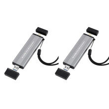 2X M.2 NVME PCIe SSD Enclosure Case with USB C 3.1 Gen 2 USB3.0 to M.2 M Key HDD Enclosure for 2230 2242 2260 2280