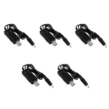 5X USB Boost Converter USB Step- Converter Cable 5V to 9V 12V 3.5X1.35Mm Connecter for Power Converter,1 Support 1