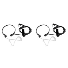 2X Garganta Microfone Mic PTT Laryngofon Tubo de Ar Fone de Ouvido para UV-5R UV B5 -3TP UV-5X