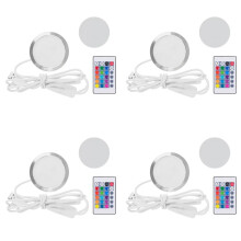 4X Modelo de Impresión 3D Luz LED Foco LED Kit de Luz LED Ajustable Multicolor Foco LED DIY Sin Carcasa de Lámpara