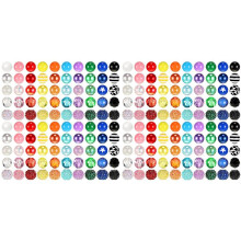 200 Pcs 20mm Beads for Pens Rhinestone Beads Bubblegum Beads for Pens Beadable Keychains DIY Pen Jewelry Making