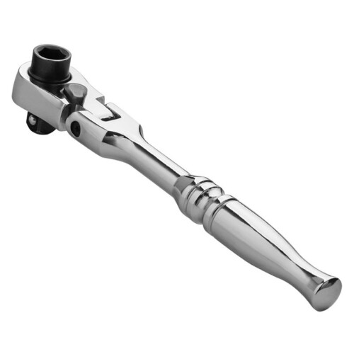 2X 2-in-1 Round Handle Ratchet Wrench 1/4 Double Ended 72 Teeth Quick Spanner Tool Screwdriver Socket Bit 1