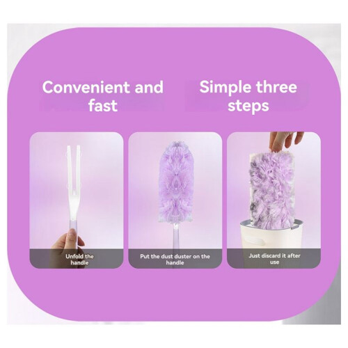 White Peach Scent Electrostatic Duster Electrostatic Adsorption Multi-Function Dust Duster Household Cleaning B 2
