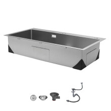 Küchenspüle 85 cm mit Einzelbecken - Duoku - Spülmaschinenkompatibel, für Wohnmobile, Vorbereitungsräume, Wäschereien oder Bars