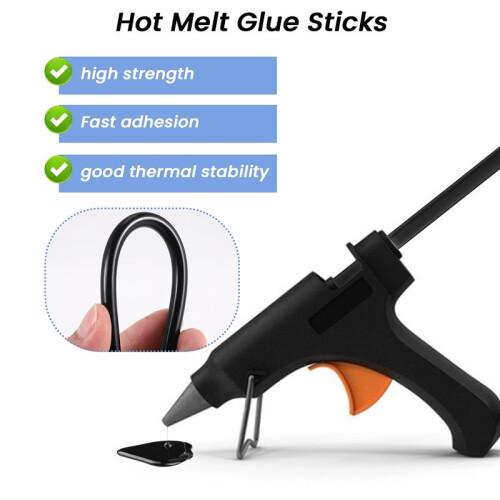 10 St SmäLtlim Limstift 150X7 Mm Svart 1