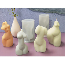 Molde de Vela, Molde de Silicone de Vela Corporal, Molde de Silicone Tridimensional 3D DIY Aromaterapia Sabonete de Gesso Ornamento (Nº 4)