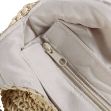 Koreanische Version Ins Wind Strand Urlaubs Stil Neue Handgefertigte Gewebte Tasche Schulter Einfache Einfarbige Wildstroh Tasche Khaki